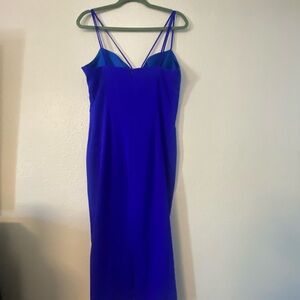 Elegant Blue Strapless Dress